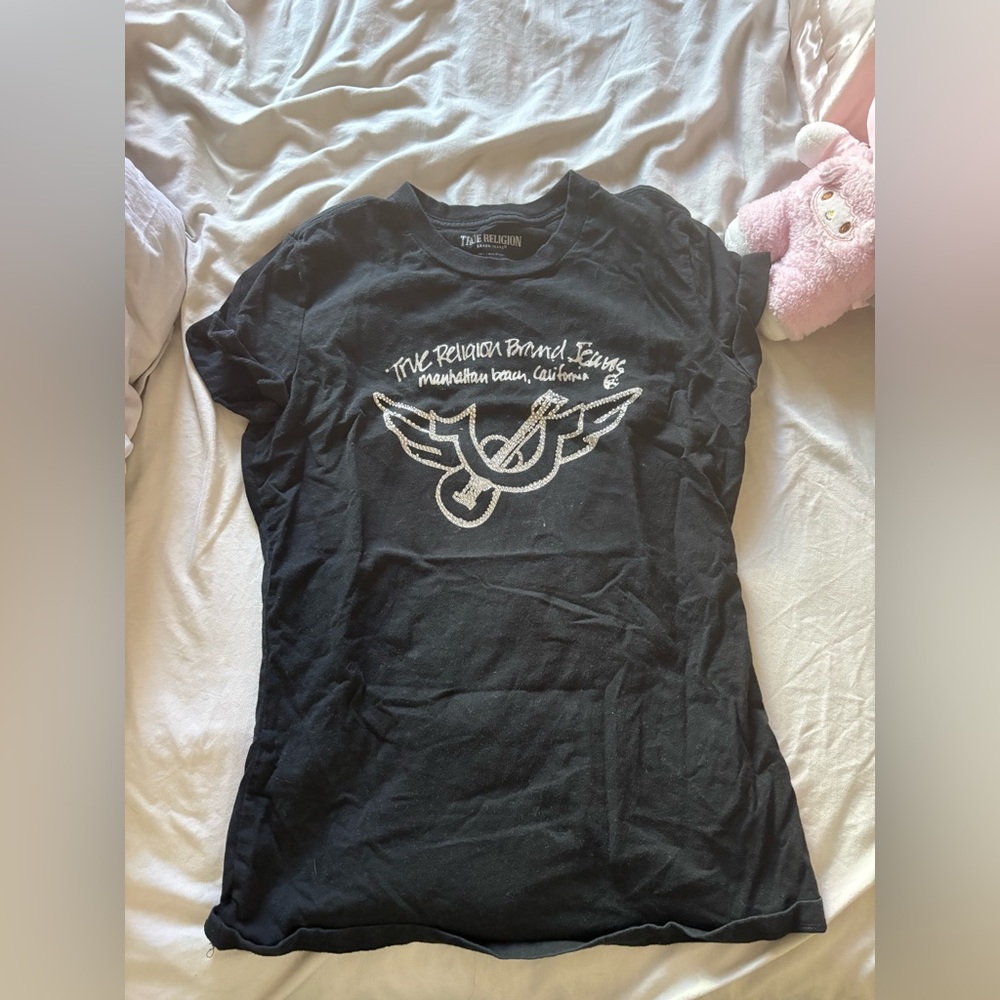 True Religion Black Graphic Tee